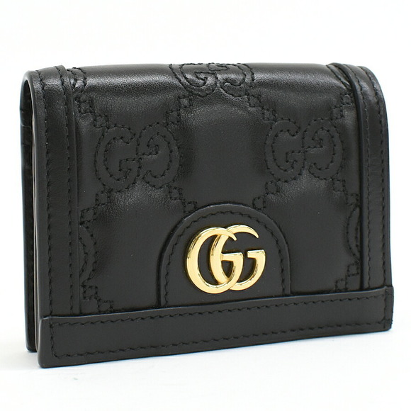 Gucci Bifold Wallet GG GG black leather Matelasse - Picture 1 of 8